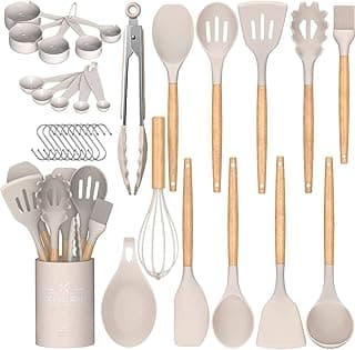 33-Piece Silicone Kitchen Utensil Set with Holder