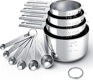 10-Piece Stainless Steel Measuring Cups and Spoons Set